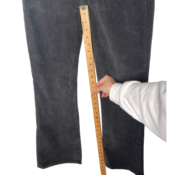 NWT! Nili Lotan 6 Celia CORDUROY $375 High Rise Bootcut Pants Ribbed Jean Black - Picture 10 of 13